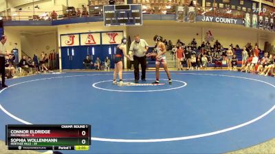 113 lbs Champ Round 1 (16 Team) - Connor Eldridge, Maconaquah vs Sophia Wollenmann, Heritage Hills