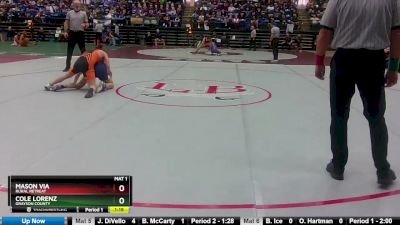 1 - 150 lbs Semifinal - Mason Via, Rural Retreat vs Cole Lorenz, Grayson County