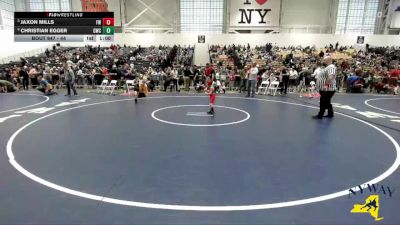 44 lbs Quarterfinal - Jaxon Mills, Fulton Wrestling vs Christian Egger, Grindhouse Wrestling Club