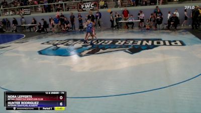74 lbs Cons. Semi - Nora Lefferts, Bethel Freestyle Wrestling Club vs Hunter Rodriguez, Interior Grappling Academy