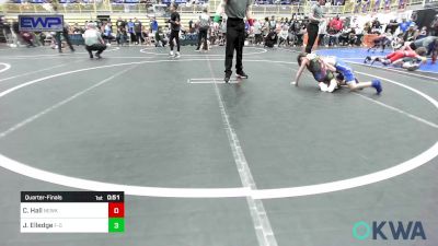 55 lbs Quarterfinal - Caleb Hall, Newkirk Takedown Club vs Jett Elledge, F-5 Grappling