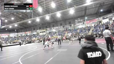 72 lbs Quarterfinal - Sierra Marquez, Ortega Middle School vs Riley Miner, Silverbacks