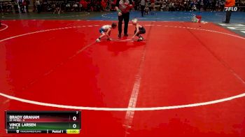 55 lbs Semis (4 Team) - Vince Larsen, K-M vs Brady Graham, St. Peter