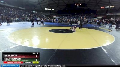 77 lbs Cons. Round 2 - Micah Pettis, Team Aggression Wrestling Club vs Noah Thompson, Enumclaw Yellow Jackets Wrestling Club