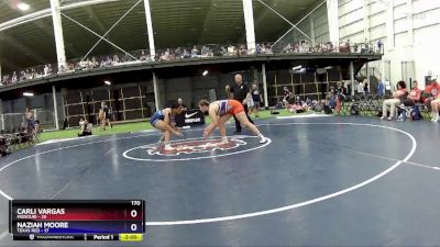 170 lbs Placement Matches (8 Team) - Carli Vargas, Missouri vs Naziah Moore, Texas Red