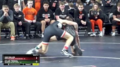 138 lbs Quarterfinal - Jax Miller, West Delaware, Manchester vs Kyler Tendal, Sergeant Bluff-Luton