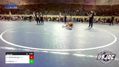 58 lbs Semifinal - Hagan Wolfenberger, Keystone Wrestling Club vs Brody Owens, Wichita Training Center