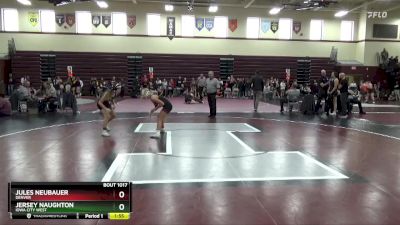 110 lbs Cons. Round 1 - Jules Neubauer, Denver vs Jersey Naughton, Iowa City West