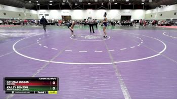 130 lbs Champ. Round 3 - Kailey Benson, Francis Howell Central vs Tatiana Dennis, Oak Park