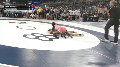 120 lbs Champ. Rd Of 32 - Anica Barze, Minnesota vs Kaydie Epley, Indiana