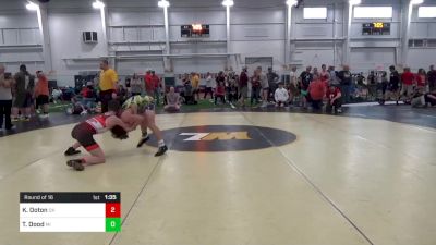 132-C lbs Round Of 16 - Kylan Ooton, OK vs Tristen Dood, MI