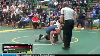 120 lbs Champ. Round 1 - Hayden Chase, WHITMER vs Markell Mitchell, NEW LONDON