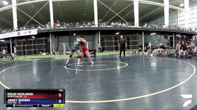 170 lbs Round 3 (8 Team) - Kolbi McElwain, North Dakota vs Abbey Enders, Ohio Red