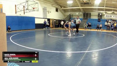 113 lbs Cons. Round 3 - Nate Friedl, Brunswick vs Rex Verlinger, Independence High School