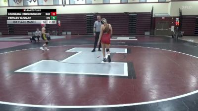 118-124A 1st Place Match - Carolina Rinderknecht, Marion Girls vs Presley McCabe, Center Point-Urbana Girls