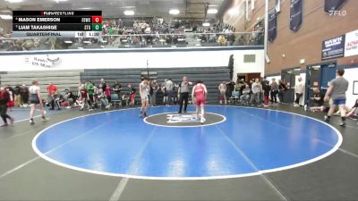 102 lbs Quarterfinal - Liam Takashige, Small Town Grims vs Mason Emerson, Fighting Squirrels Wrestling Club