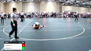 132 lbs Consi Of 128 #2 - Jake Hanna, Great Oak HS vs Abel Brown, Temecula Valley WC