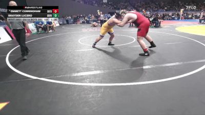 2A/1A Boys 285 Quarterfinal - Emmett Cunningham, Enterprise Boys vs Brayden Lucero, Gervais Boys
