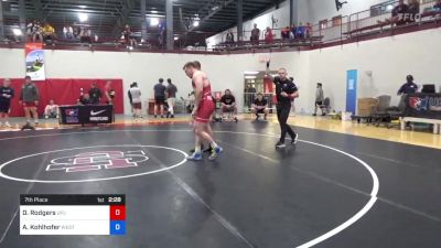 97 kg 7th Place - Dakoda Rodgers, Upj vs Austin Kohlhofer, West Point Wrestling Club