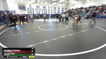 110 lbs Cons. Semi - Lei`ani Jaime, San Dimas vs Catarina Sanchez, Bell Gardens