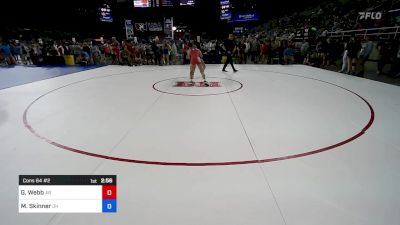 110 lbs Cons 64 #2 - Gracie Webb, AR vs Mia Skinner, OH