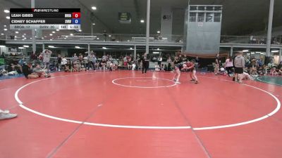 105 lbs Rr Rnd 8 - Leah Gibbs, Broad Axe - Girls vs Cidney Schaffer, Steel Valley Vixens - Girls