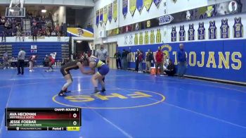 145 lbs Champ. Round 2 - Ava Heckman, WESTERVILLE NORTH vs Jesse Foebar, CLERMONT NORTHEASTERN