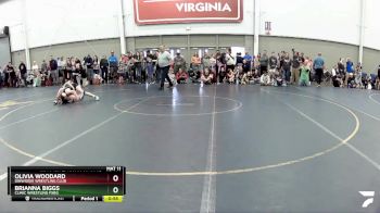 97-104 lbs Semifinal - Olivia Woodard, Dinwiddie Wrestling Club vs Brianna Biggs, Clinic Wrestling FXBG