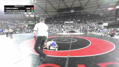 Boys 4A 113 lbs Champ. Round 1 - Jasper Lawrence Feduff, Issaquah vs Kevin Ocampo, Sunnyside
