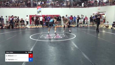 74 kg Semifinal - Charlie Millard, Askren Wrestling Academy vs Zach Hanson, Minnesota