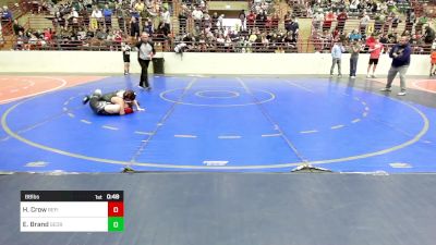 88 lbs Quarterfinal - Hudson Crow, Refinery Wrestling Academy vs Emmitt Brand, Georgia