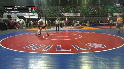 7A 144 lbs Cons. Round 2 - Adrien Lowe, Hoover vs Peyton Evans, James Clemens HS