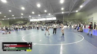 113 lbs Cons. Round 3 - Lucas Herbert, Champions Wrestling Club vs Maddax Hacking, 4A - Uintah