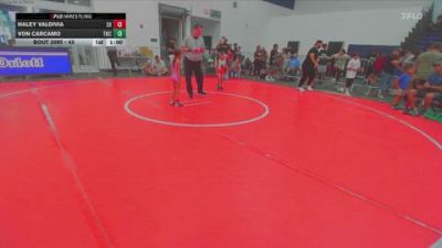 43 lbs Round 5 - Haley Valdivia, SoCal Hammers vs Von Carcamo, Threshold Wrestling Club
