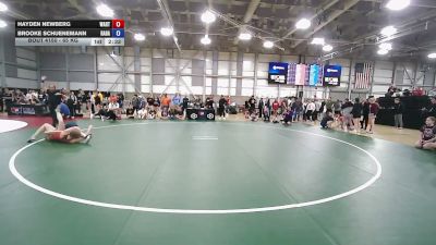 65 kg Champ. Rd Of 32 - Hayden Newberg, Warrior RTC vs Brooke Schuenemann, Rabid Dawg