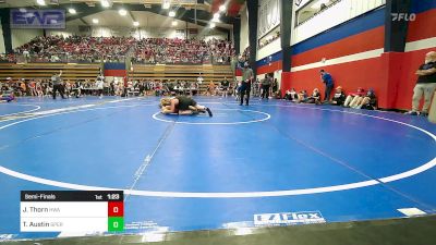 120 lbs Semifinal - Jack Thorn, HURRICANE WRESTLING ACADEMY vs Taegan Austin, Sperry Wrestling Club