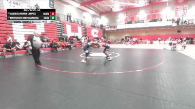 132 lbs Cons. Round 2 - Brandon Hernandez, Kiona Benton vs Alessandro Lopez, Chiawana