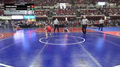 82 lbs Quarterfinal - Elia Torres, Moses Lake Wrestling Club vs Dovie Mayes, Mine Yard Dogs Wrestling Club
