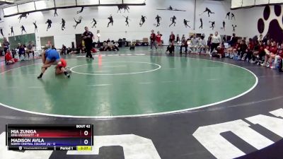 103 lbs Round 6 (16 Team) - Mia Zuniga, King University vs Madison Avila, North Central College (A)