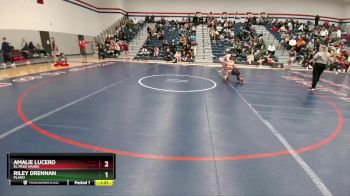 132 lbs Quarterfinal - Amalie Lucero, El Paso Hanks vs Riley Drennan, Plano