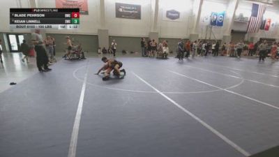 100 lbs Champ. Round 5 - Keian Linnell, Stallions Wrestling Club vs Blade Pehrson, Delta Wrestling Club