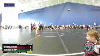 90-95 lbs Round 1 - Benjamin Burke, Bobcat Wrestling Club vs Sedrick Ellis Jr., Wichita Training Center