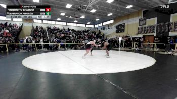 215 lbs Quarterfinal - Benedetto Graziosi, Greenwich vs Jefferson Arriaga, New Haven