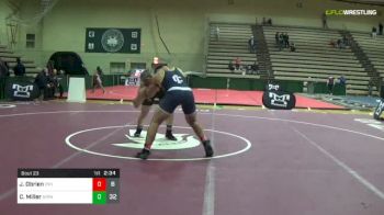 285 lbs Quarterfinal - Jake Obrien, Ithica College vs Cary Miller, Appalachian State
