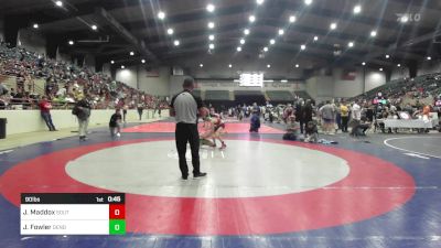 90 lbs Consi Of 4 - Jensen Maddox, South Paulding Junior Spartans Wrestling Club vs James Fowler, Dendy Trained Wrestling