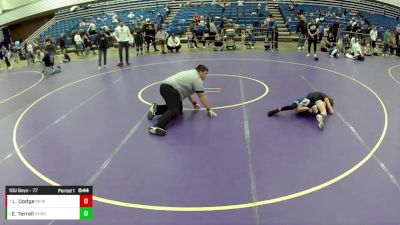 10U Boys - 77 lbs Cons. Round 5 - Logan Dodge, Michigan Premier WC vs Easton Terrell, Springdale Youth Wrestling Club