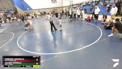 51 lbs Quarterfinal - Jameson Jaramillo, Uintah Wrestling vs Zayden Howells, West Jordan