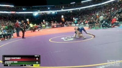 120-2A Quarterfinal - Isaiah Martinez, Mancos vs Andrew Isek, St. Mary`s