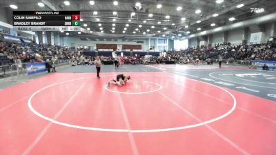 118 lbs Round 1 (3 Team) - Bradley Brandt, Shoreham Wading River HS vs Colin Sampilo, Nanuet