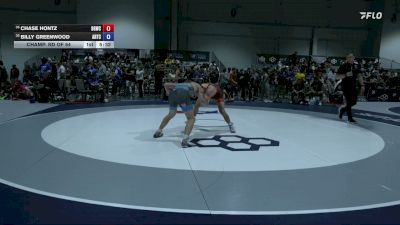 74 kg Champ. Rd Of 64 - Chase Hontz, Blue & Gold Wrestling Club vs Billy Greenwood, Arkansas Regional Training Center